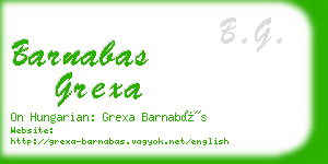 barnabas grexa business card